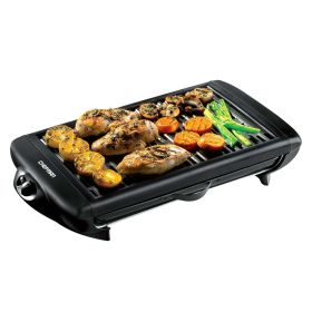 Electric Smokeless Indoor Grill w/ Adjustable Temperature, Non-Stick, Black