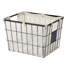 Medium Black Wire Basket Set With Chalkboard Labels & Liner