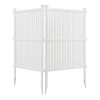 Privacy Screen Panels Kit Air Conditioner Trash Can Enclosure Vinyl white color