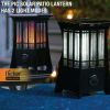 Solar Patio Lantern Bug Zapper, Â½ Acre Coverage, Led Flame Effect, Black,1 Pack