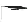 Manual Retractable Awning 118.1"x98.4" Anthracite