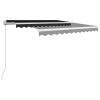 Manual Retractable Awning 118.1"x98.4" Anthracite