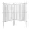 Privacy Screen Panels Kit Air Conditioner Trash Can Enclosure Vinyl white color