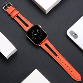 Watch Genuine Leather Kid Skin Soft Generation Tide Personality Breathable Women (Option: Orange-42mm123 general purpose)