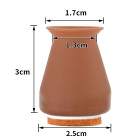 Felt Silicone Tables And Chairs Stool Leg Covers (Option: Walnut-XS-8PCS)