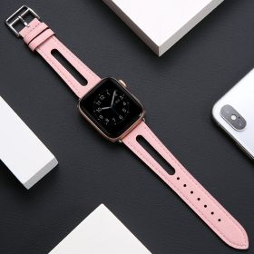 Watch Genuine Leather Kid Skin Soft Generation Tide Personality Breathable Women (Option: Pink-40mm456 generation SE)