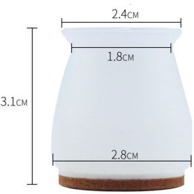 Felt Silicone Tables And Chairs Stool Leg Covers (Option: White-S-1PC)