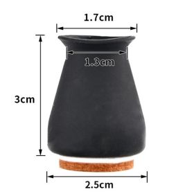 Felt Silicone Tables And Chairs Stool Leg Covers (Option: Black-XS-32PCS)