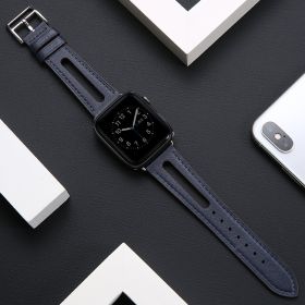 Watch Genuine Leather Kid Skin Soft Generation Tide Personality Breathable Women (Option: Dark Blue-42mm123 general purpose)