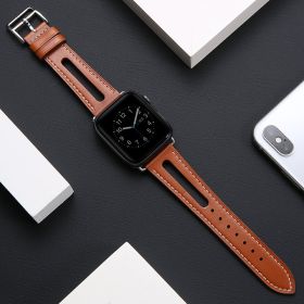 Watch Genuine Leather Kid Skin Soft Generation Tide Personality Breathable Women (Option: Brown-42mm123 general purpose)