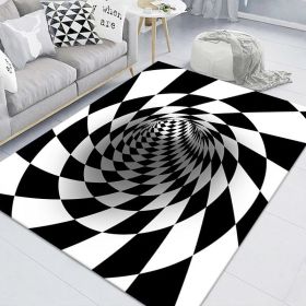 3D Clown Trap Visual Carpet Living Room Bedroom Floor Mat Halloween Carpet Sewer Manhole Cover Clown Horror Vortex Home Carpet (Color: g)