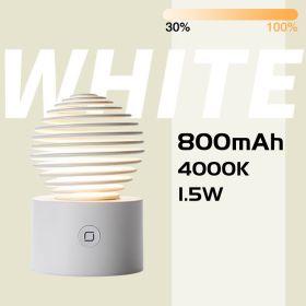 Deformation Decompression Touch Night Light USB Metal Iron Spring Nightlight Candle Light Table Lamp Cute Lamps Bedroom Bedside (Emitting Color: White)