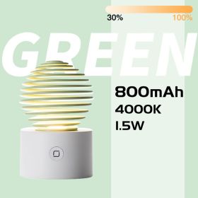 Deformation Decompression Touch Night Light USB Metal Iron Spring Nightlight Candle Light Table Lamp Cute Lamps Bedroom Bedside (Emitting Color: Green)