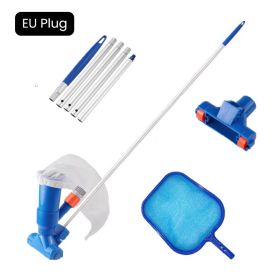 Outdoor Pool Vacuum Cleaning Kit Clean Pool Bottoms Net Pool Filter Swimming Pool Vacuum Cleaner Set Cleaning Skimmer Pool Tool (Color: B)