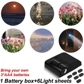 Landscape Projection Light INS Background Projector Night Light Planet Sea Cloud Lamp Christmas Gift Atmosphere Party Photo Prop (Color: black-6xScenes)